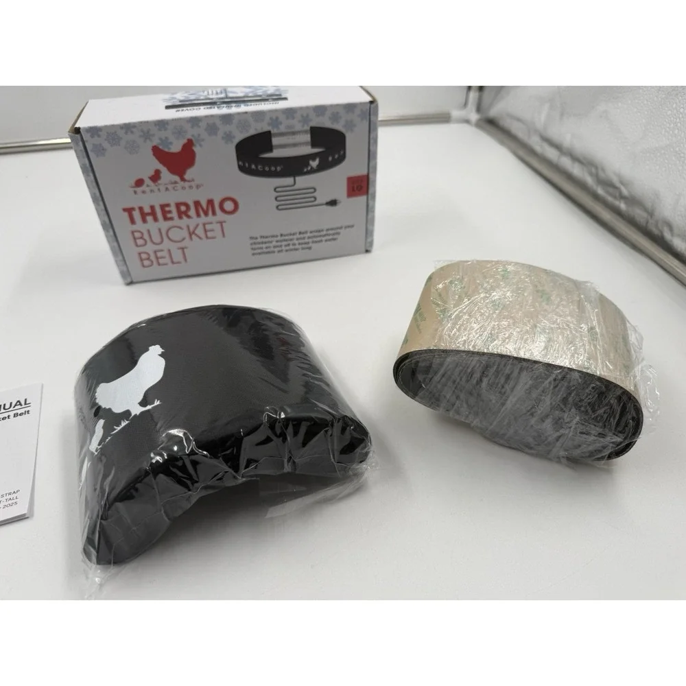 RentACoop Heated Chicken Waterer Belt for Winter, Thermo Bucket Heater Strap LG‎
